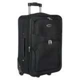 Troler Urban Negru 54L Poliester, 2 Roti, 3 Manere, Valiza voiaj incapatoare