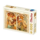 Cumpara ieftin Puzzle adulti D-Toys Alphonse Mucha - Fruit and Flower / Fructe si Flori, 1000 piese