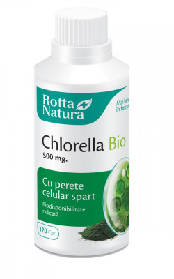Chlorella Bio 500 miligrame 120 capsule Rotta Natura foto