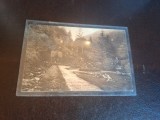 Carte postala alb negru , Slanic Moldova , vedere spre izvorul nr.1 - circulata