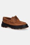 Camper pantofi de piele &icirc;ntoarsă Brutus+ culoarea maro, cu toc plat, K201840-003