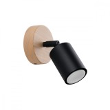 Lampă De Perete Verdo Pădurea Neagră Oțel/Lemn 1 Bec Tub Modern De Interior