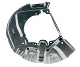 Protectie stropire disc frana Bmw Seria 5 (E61), 06.2003-06.2010 Combi (Touring), punte fata, partea Stanga, aluminiu, Rapid