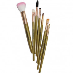 Pensule machiaj, Makeup Brush, 7 pensule, Verde