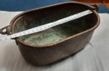 Cazan cratita ovala de cupru 24 cm. lungime
