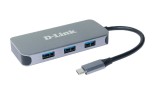 Hub USB D-Link DUB-2335, USB-C, 6-in-1 - RESIGILAT