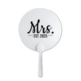 Evantai pentru mireasa, accesoriu pentru nunta, vara, alb, Mrs 2025