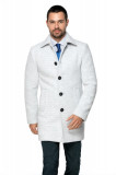 Palton barbati alb din lana cotta B161, 52, 54