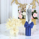 Set 2 Lumanari pentru Nunta cu Flori si Fundita - LN46