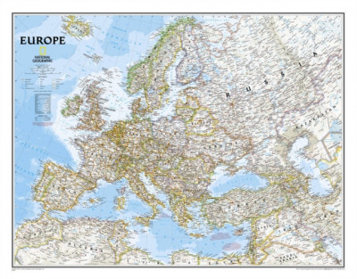 National Geographic: Europe Classic Wall Map (30.5 X 23.75 Inches) foto