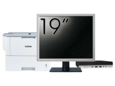 Pachet Calculator Second Hand HP ProDesk 400 G5 Mini PC, Intel Core i5-8500T 2.10 - 3.50GHz, 16GB DDR4, 512GB SSD + Monitor 19&amp;quot; &amp; Imprimanta Brot