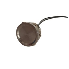 Buton tactil piezoelectric SPST, 16mm, metalic silver, NO, 12-24V DC, 0.2A, IP67, impuls (trigger)