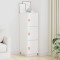Gossi dulap inalt, alb, 34x40x108,5 cm, lemn masiv de pin