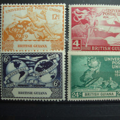 BRITISH GUYANA 1949 SERIE UPU MH