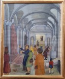Cumpara ieftin Lucia DEM. BĂLĂCESCU (1895-1979)-&Icirc;n muzeul de antichităţi egiptene, pictură &icirc;n ulei, deosebită - verso Nud