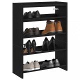 VidaXL Pantofar, negru, 60x25x81 cm, lemn prelucrat
