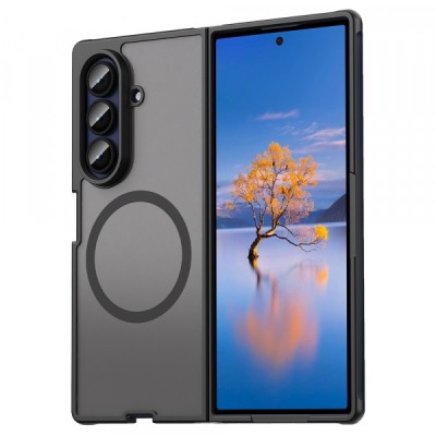Husa MagSafe pentru Samsung Galaxy Z Fold7 F966, Techsuit, HaloFrost II, Neagra foto