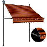 Gossi copertina retractabila manual cu led, portocaliu &amp; maro, 150 cm