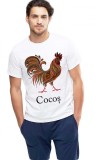 Tricou barbati alb - Cocos - M