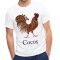 Tricou barbati alb - Cocos - S