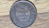 India Britanica - moneda de colectie - 1/2 pice 1929 George V - f greu de gasit!
