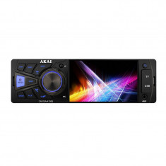 Radio auto Akai, 4 x 25 W, 1 x DIN, Bluetooth, USB, slot card SD/MMC, Aux in, egalizator, display TFT 4 inch, telecomanda foto