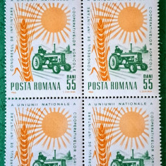 TIMBRE ROMANIA MNH LP622/1966 CONGRESUL COOPERATIVELOR AGRIGOLE -Bl. 4 timbre