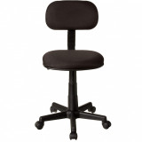 Scaun de birou ergonomic, inaltime reglabila, rotativ, material textil, negru