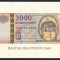 UNGARIA BANCNOTA 2000 FORINT 2000 MILLENNIUM IN FOLDER DE PREZENTARE NECIRCULATA