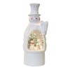 Decoratiune de Craciun, Flippy, Model Om de Zapada, Felinar Glob cu Iluminare LED si Efect Zapada, 27 x 12 x 11.5 cm, Alb