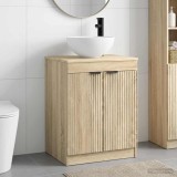 Cumpara ieftin Dulap pentru Chiuveta de Baie Stejar Sonoma 54 x 41 x 100 cm
