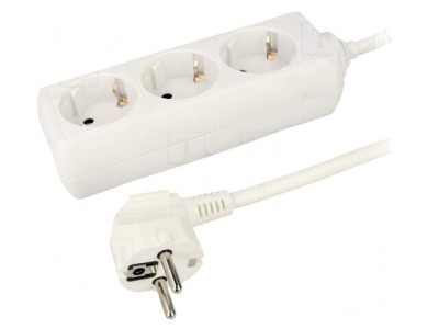 Prelungitor Electric 3 Prize 230V 16A Alb foto