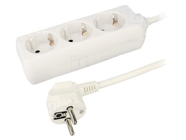 Prelungitor Electric 3 Prize 230V 16A Alb