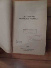 Dictionar Francez-roman - N. N. Condeescu, G. Hanes ,536185 foto