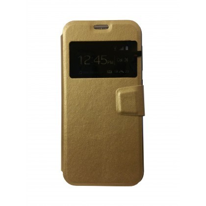 Husa Flip Carte Smart Look 2 Huawei P20 Lite Gold