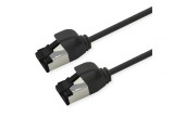 Cablu de retea RJ45 Slim U/FTP Cat. 8.1 (Class I) LSOH 1m Negru, Roline 21.15.3263