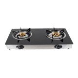 Cumpara ieftin Plita portabila, cu baza din inox si sticla, 2 arzatoare, control mecanic, negru