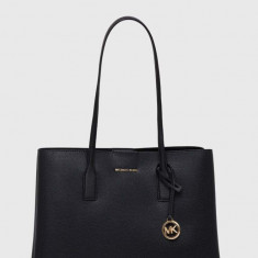 MICHAEL Michael Kors poseta de piele culoarea negru