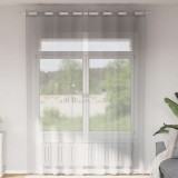 Gossi perdele voile cu oelii 2 buc gri deschis 140x260 cm