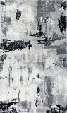 Covor modern Rose 506, negru, 200 x 300 cm