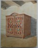 Interior cu servanta - semnat Pascher Erika 1946, Natura, Ulei, Altul