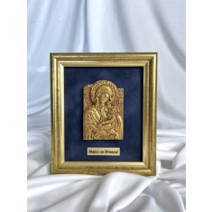 Maica cu Pruncul &ndash; icoană din ceramică și acril