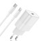 Incarcator Fast Charge 20W si Cablu de Date Fast Charge 1M Type-C-Lightning, Compatibil cu iPhone 14 / 14 Pro / 14 Pro Max / 13 / 13 Pro / 13 Pro Max
