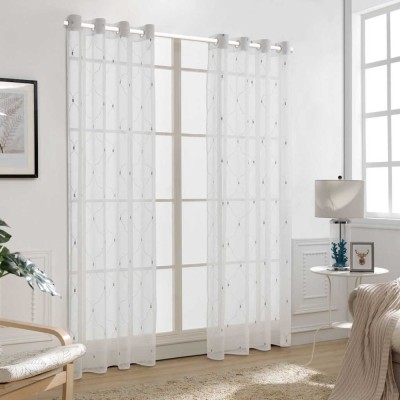 Perdele 2 pcs Alb 140 x 245 cm Poliester foto