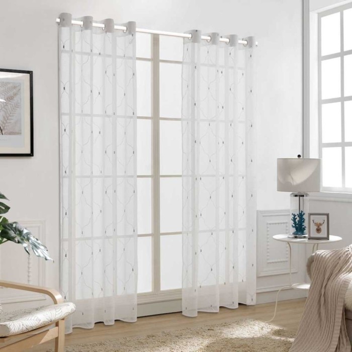Perdele 2 pcs Alb 140 x 245 cm Poliester