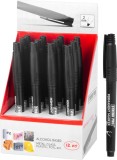 Marker permanent negru Strend Pro Thin, varf subtire 2 mm, set 12 buc