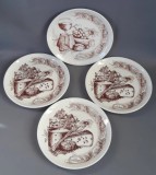 SET PATRU FARFURII CERAMICA FRANTUZEASCA LES FROMAGES - GIEN FRANTA