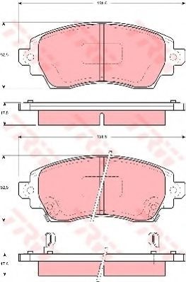 Set placute frana,frana disc TOYOTA COROLLA (E11) (1997 - 2002) TRW GDB3333 foto