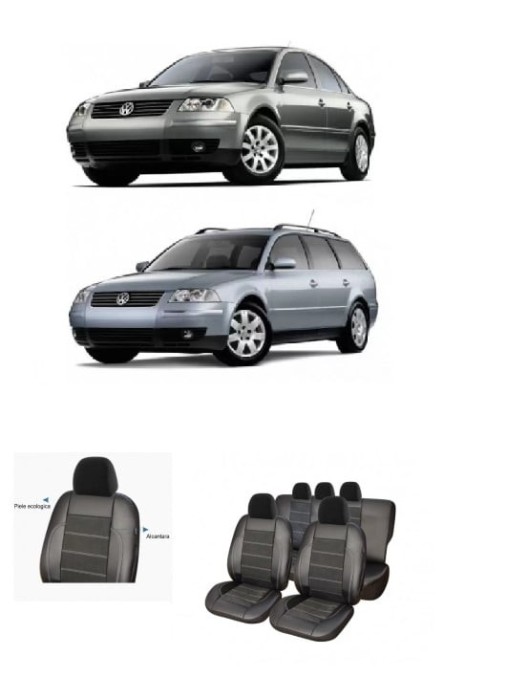 Set huse scaune Piele Alcantara compatibil Volkswagen Passat B5 2000-2005
