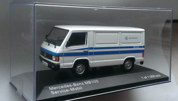Macheta Mercedes-Benz MB100 1982 Service Mobil - Whitebox 1/43